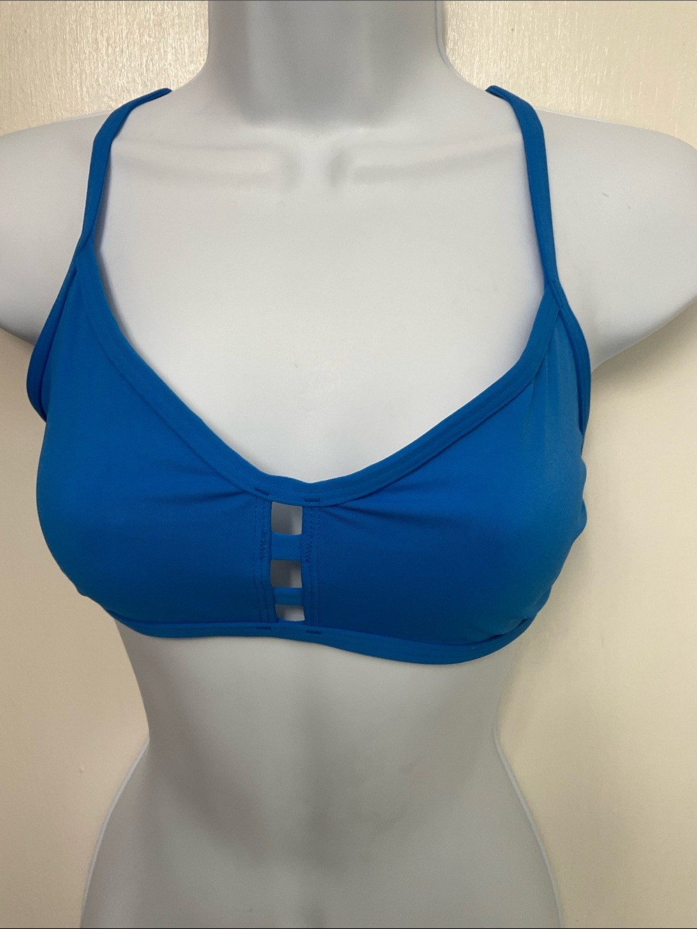 Jolyn TOMCAT bikini Top, Solid Blue, Size XXL, GUC